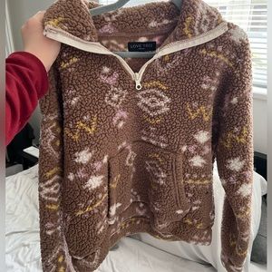 Love Tree Sherpa quarter-zip
